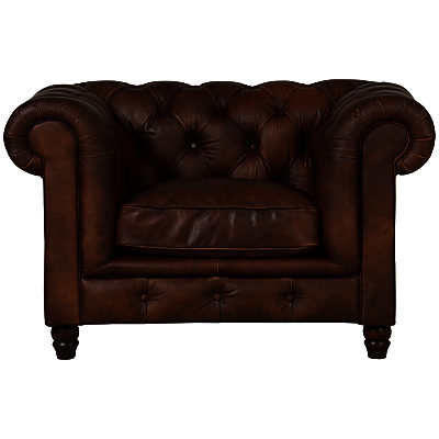Halo Earle Aniline Leather Chesterfield Armchair, Antique Whisky Halo Earle Aniline Leather Chesterfield Armchair, Antique Whisky